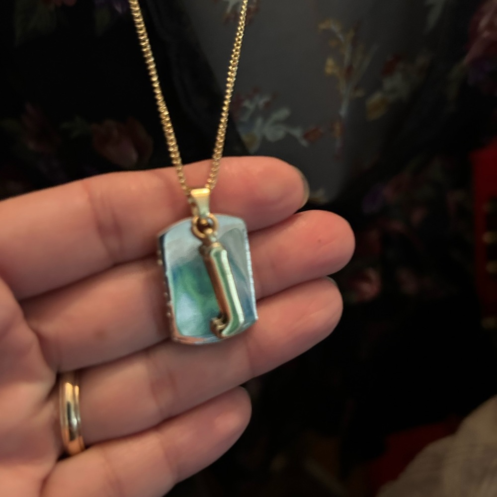 Letter J long necklace